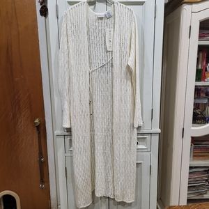 White Stage light weight duster